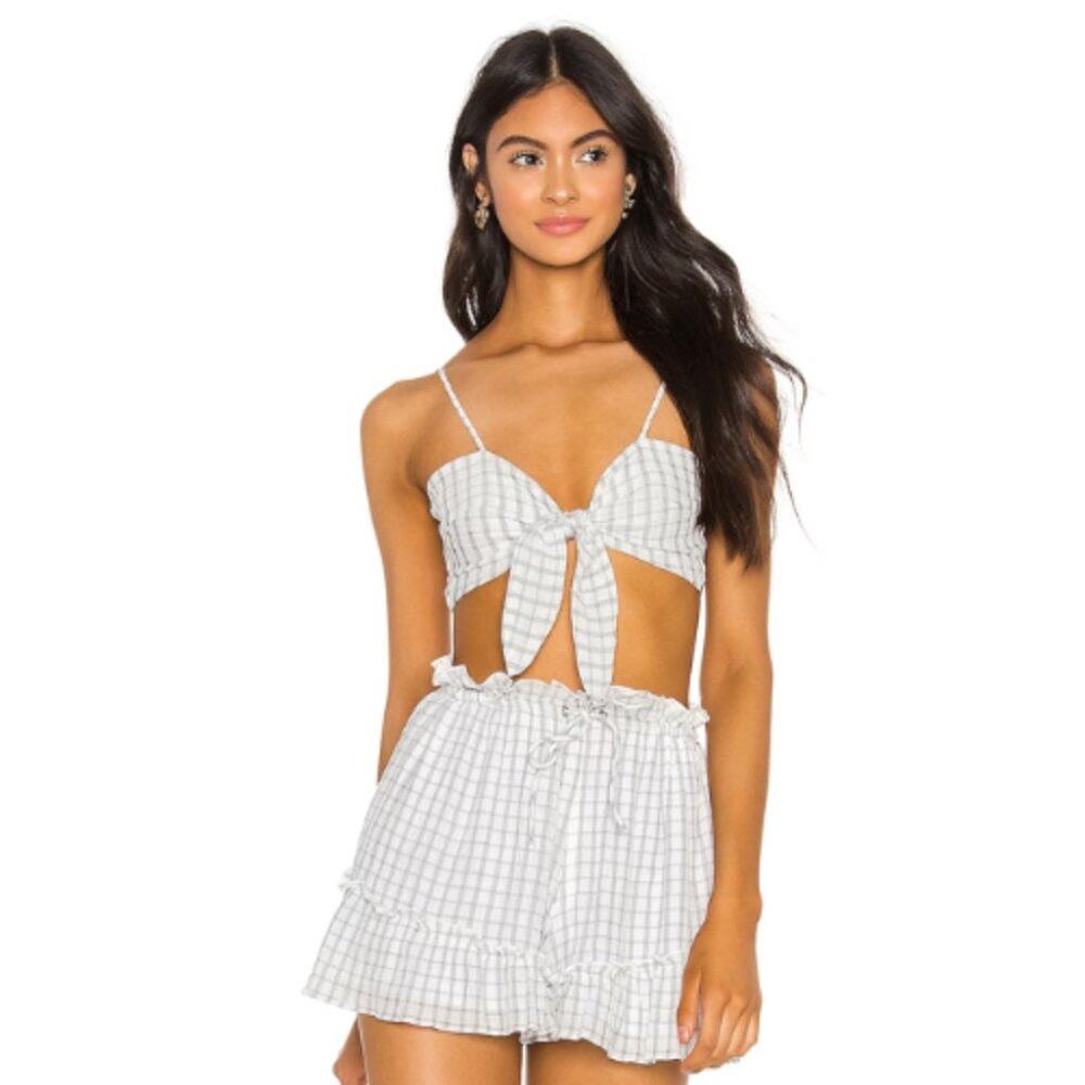 Revolve Privacy Please Susana Crop Top in Black and White Crop Top NWT S…